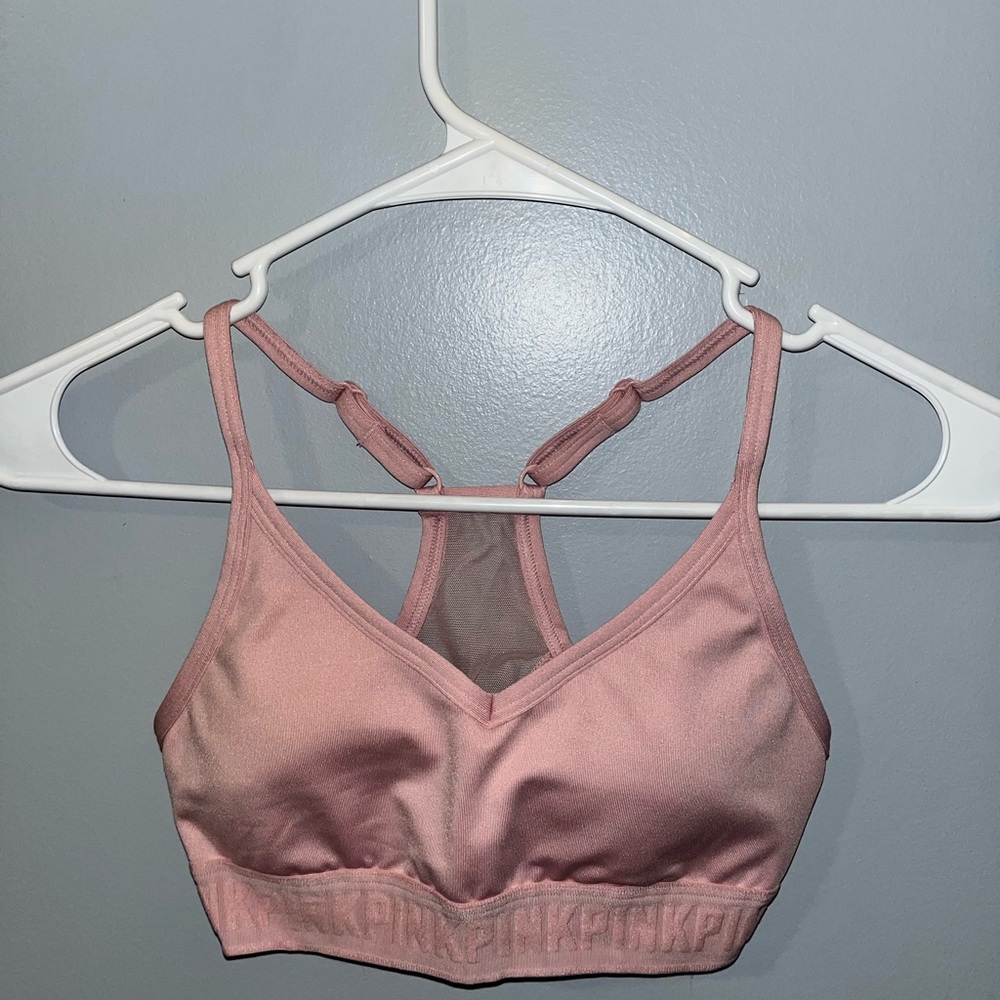 Pastel pink sports bra